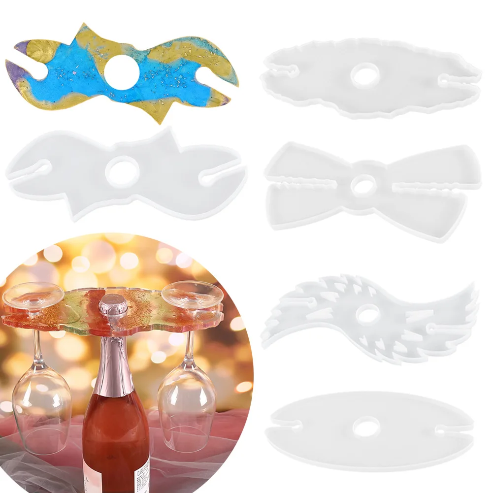 

Wine Rack Mould Coaster WineTray Crystal Epoxy Mould Irregular Shaped Wine Tray Irregular Silicone Mould Crafts Tools Accessorie