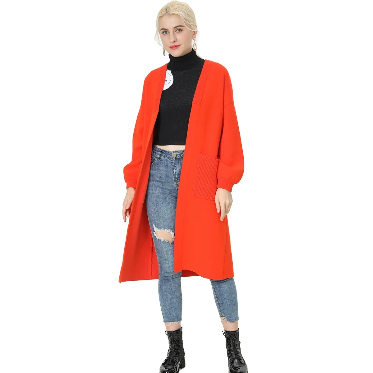 

2021new fashion casual concise style knitted sweaters for women long sleeves Cardigan winter sweater