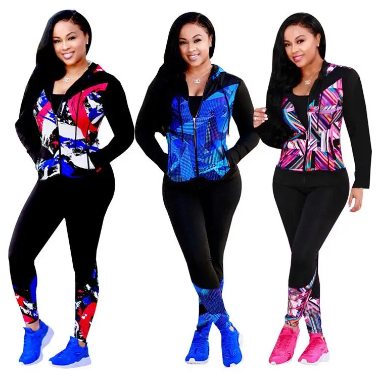 

Best Design Sports Long Sleeves Casual Clothes Track Suit 2 Piece Set Womens Two Piece Sets Women Clothing