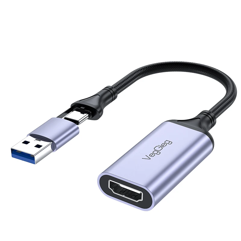 

Veggieg Hot Selling Real 4K Type C USB 3.0 HDMI Audio Video Capture Card for Macbook PS4 Game Camera Recorder