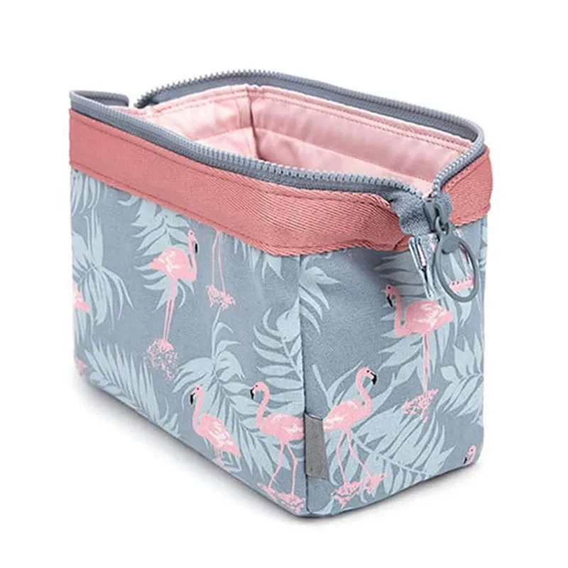 

new fashion cosmetic bag Women waterproof Flamingo travel organizer Toiletry Kits Portable makeup bags Beautician