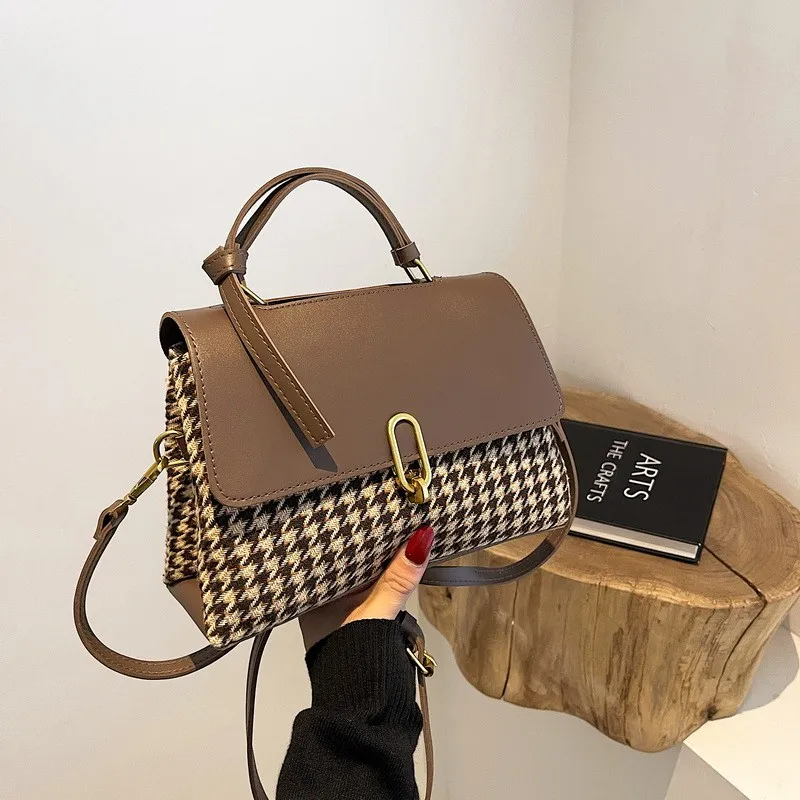 

Latest Fashion Plaid Bags Women Handbags Girls Popular Purses Plaid Hand Bags For Females