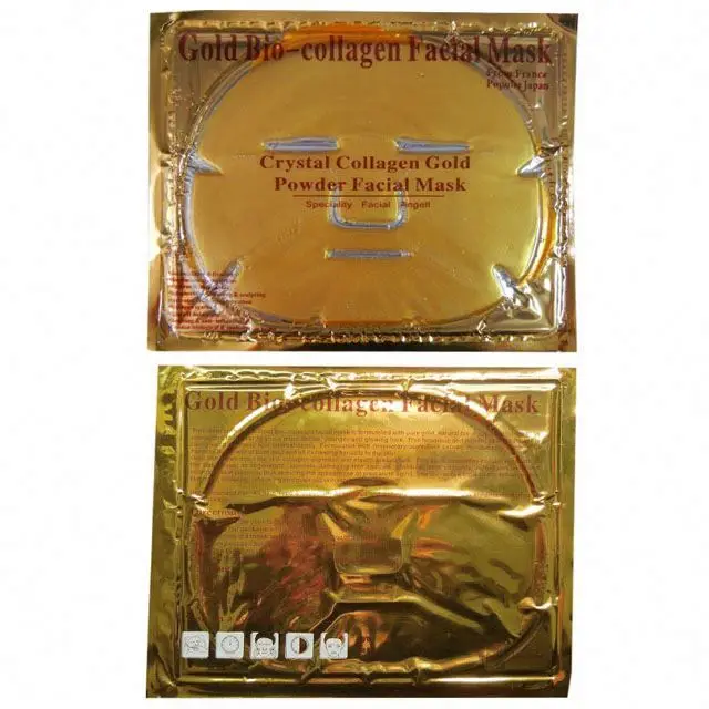 

Wholesale 24k gold collagen face mask crystal facial mask, Gold/black/white