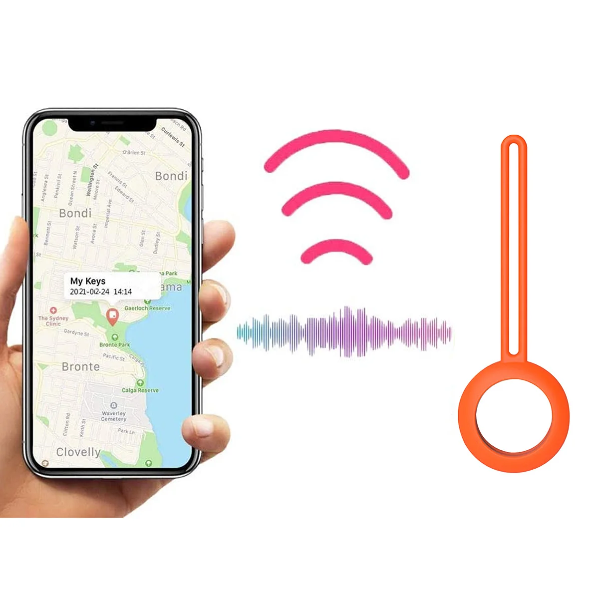 

2021 Newest Anti-lost Wireless Locator Tracker Silicone Case Protective Cover For Airtag Appl
