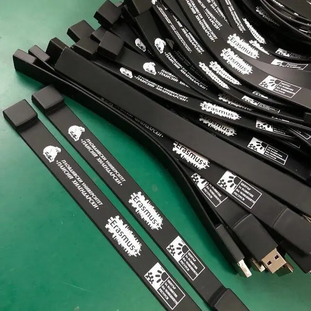 Custom Logo Usb Flash Drive Wristband USB Memory Stick Real Capacity Pendrive Slap Silicone Bracelet Flash Drive - ANKUX.COM