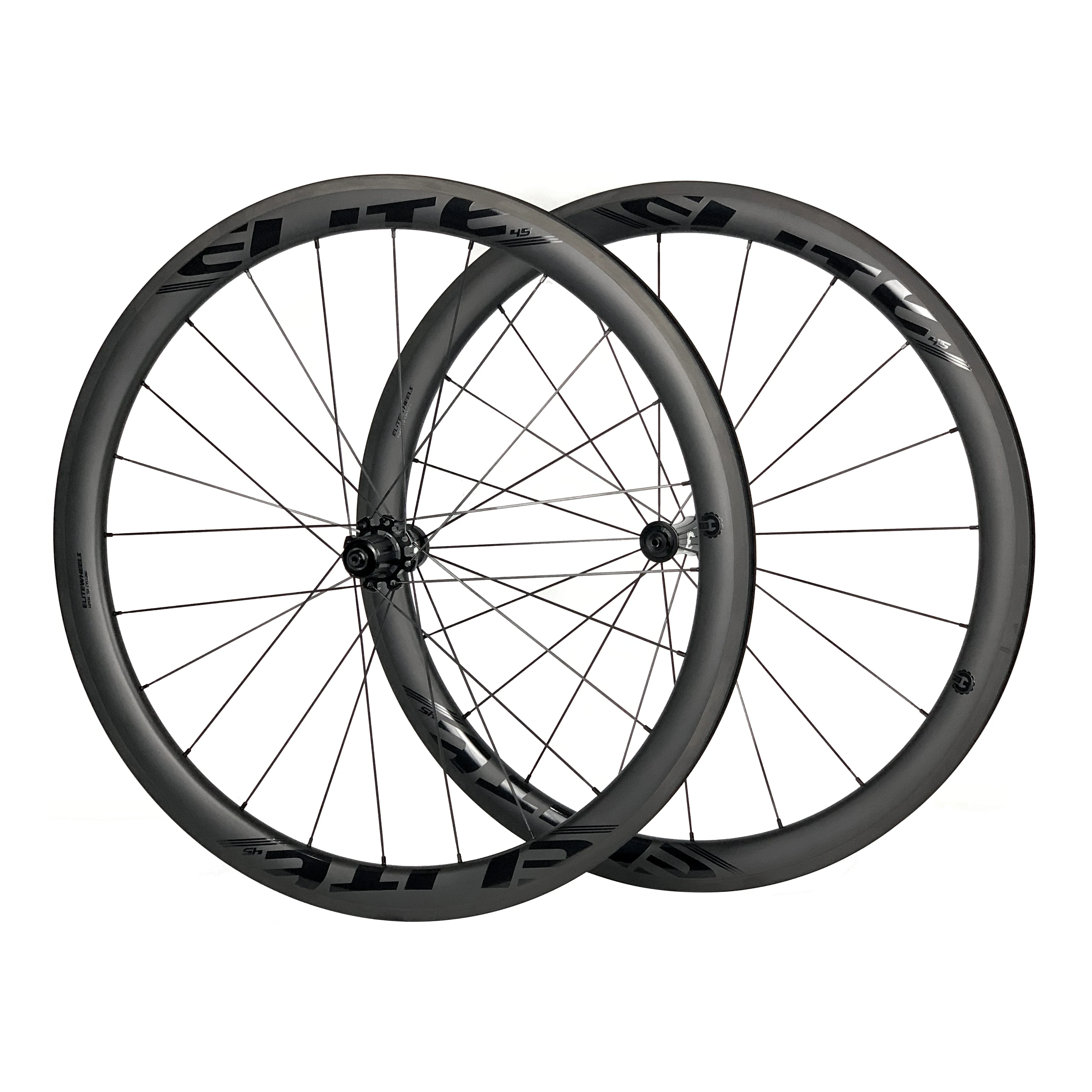 

ELITEWHEELS 700c Carbon Road Bike Wheelset ENT UD Matte Bicycle Wheels Tubeless Ready For Cycling