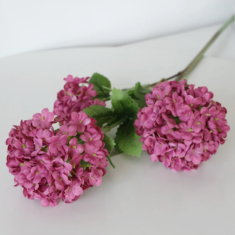 

Wedding table centerpieces Artificial hydrangea ball flower for home party garden floral decor wholesale artificial stem flowers, White,pink,blue,purple,red,navy.or customized