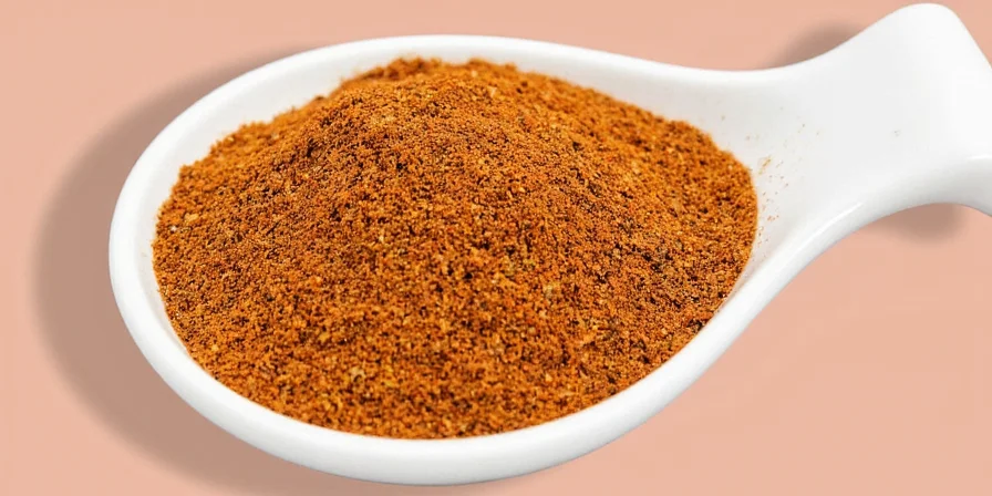 Close-up of Lebanese spice mix on wooden table