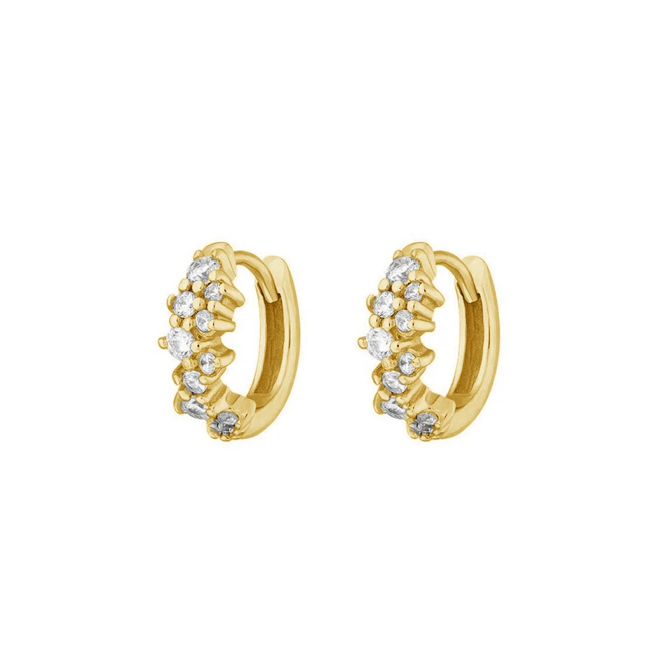 

2020 New Crystal Rhinestone Earrings Women 925 sterling silver Sliver Hoop Earrings Fashion Jewelry Earrings For Women jewelry