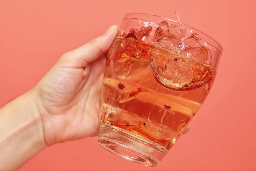 Clove water preparation showing cloves steeping in clear glass container