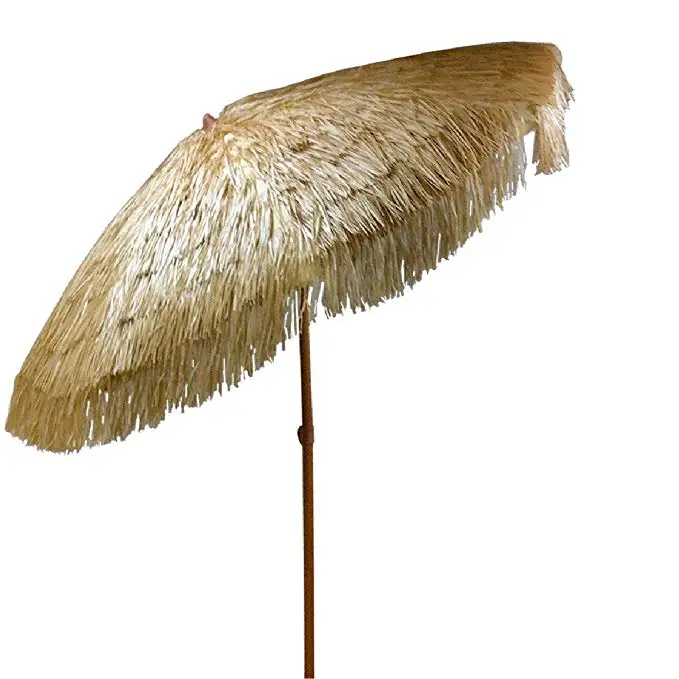 7ft Hula Thatched Tiki Umbrella Hawaiian Style Beach Patio Umbrella