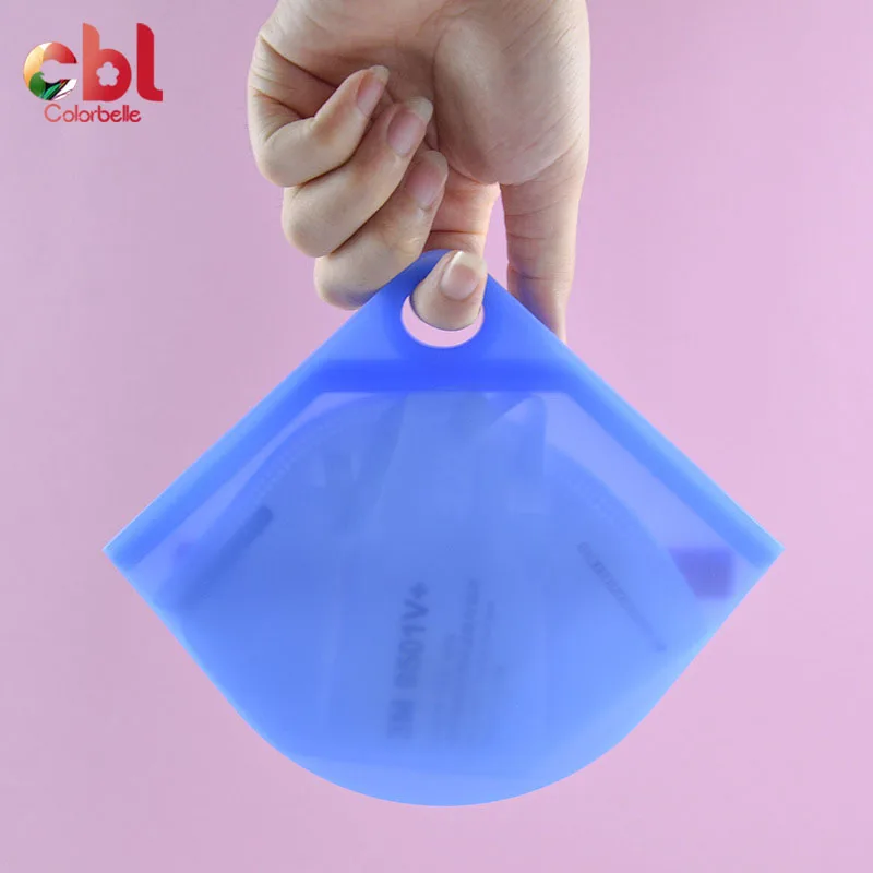 

Good Quality N95 Face Mask Holder Silicone Portable Storage case Silicone Face Mask bag holder, Colorful