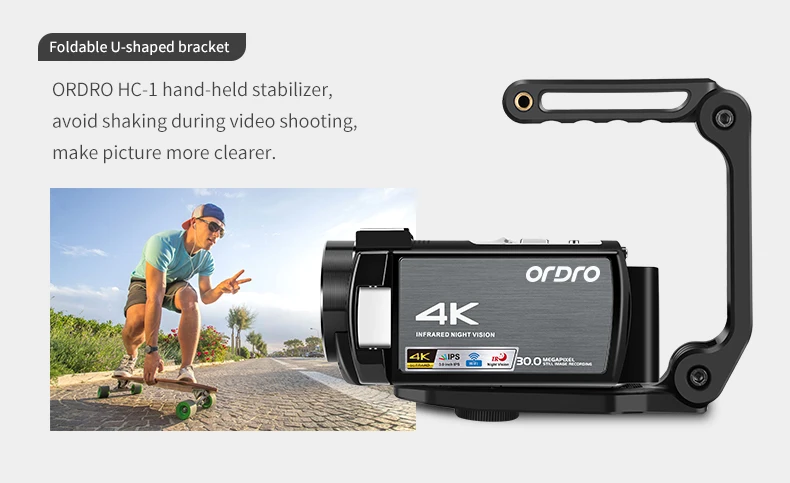 AE8 IR Night Vision 4K Resolution Smart App Function Professional Digital Video Camera