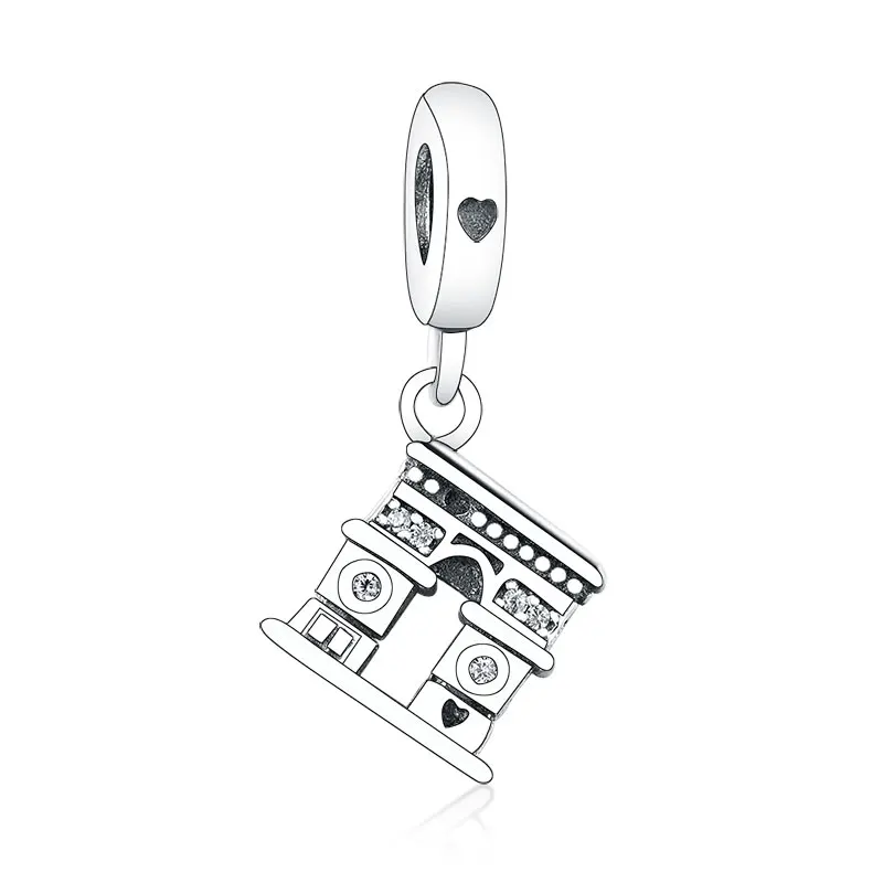 

Hot Sales Wholesale Authentic 925 Sterling Silver Grand Castle Pendant Beads Charm For Bracelet Necklace Jewelry Making