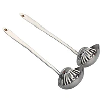 

Online Shop Kitchen Accessories Stainless Steel Strainer Cooking Colander Filter Multifunction Long Handle 2 in 1 Ladle Spoon