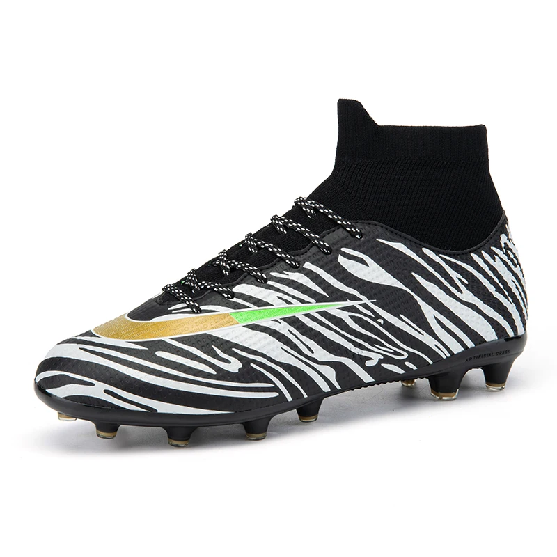 

Men's and women's football boots antiskid boots long spiked shoes high top sports shoes soft turf five person football shoes
