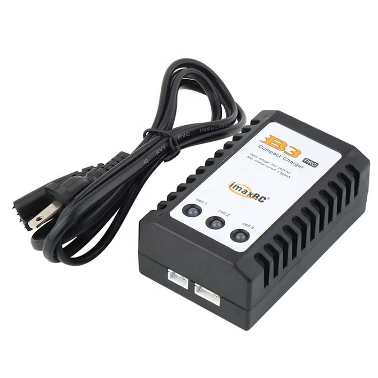 

Balance Battery Charger IMAX B3 Pro Compact 10W 2S 3S Lipo Power Supply Charger For RC Helicopter Lipo Battery Airsoft Car, Black