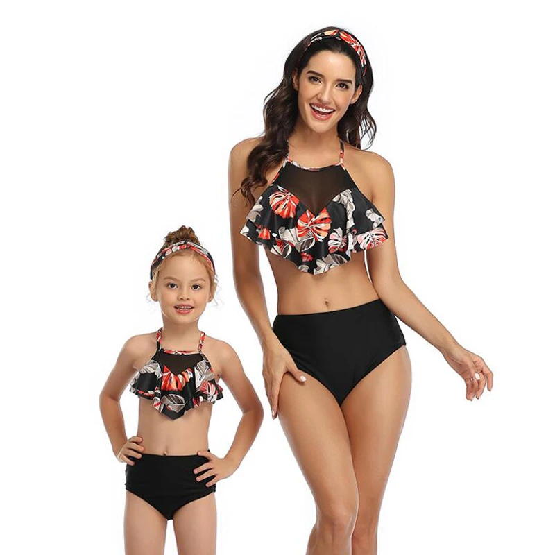 

Custom parent child bikini family kid designer african swimsuit, Picture