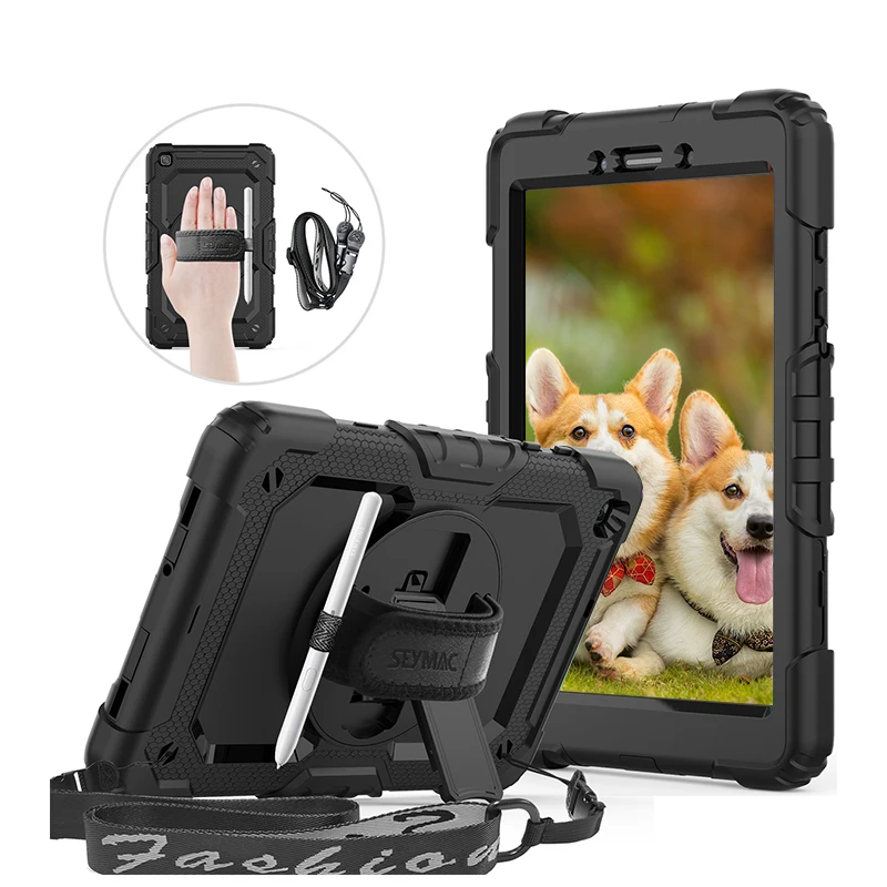 

Wholesale PC Silicone Hybrid Rugged Cover With Hand Strap Tablet Case For Lenovo Tab M10 FHD Plus 10.3inch X606 X606F, Multi colors