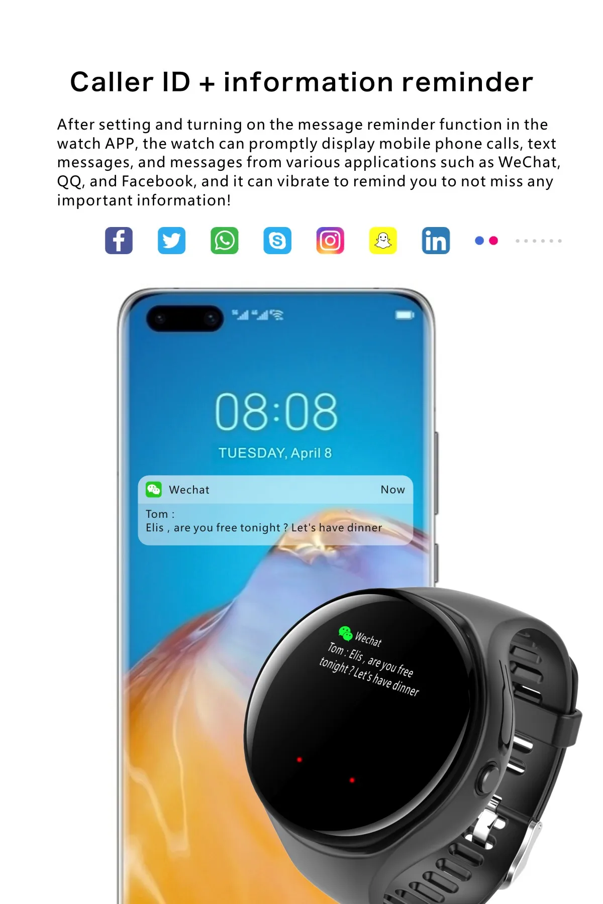 Portable Waterproof Dustproof Smart Watch True Wireless Stereo Earbuds Headphone - ANKUX.COM