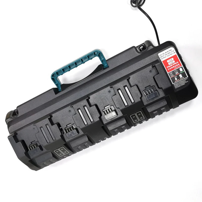 

12A For Milwaukee M18 Makita BL1830B Bosch BAT610 Dewalt DCB204 lithium battery 4 ports charger DCB104 DC18SF quick charger