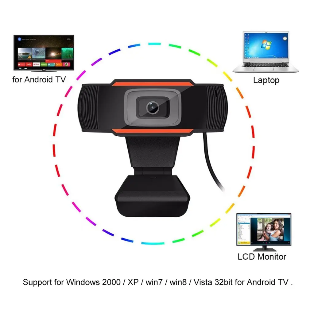 
720P USB2.0 Computer Network Live Hd Camera With Mic Web Camera 