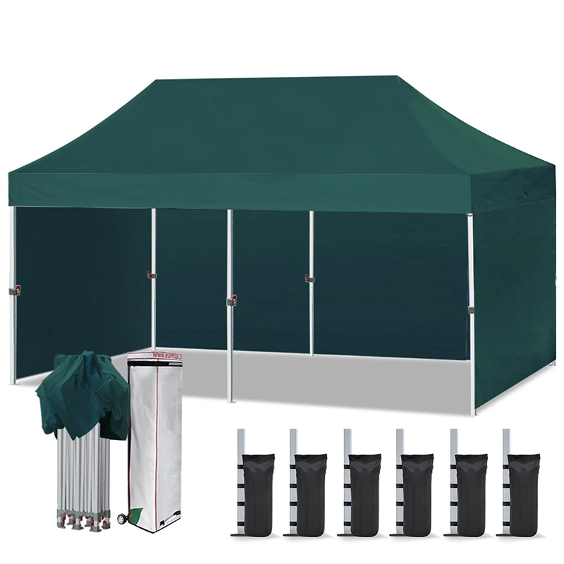 Custom 3x3m Pop up Tent Iron Gazebo for Car Promotional Folding Gazebo 3x6 with Walls and Church Window