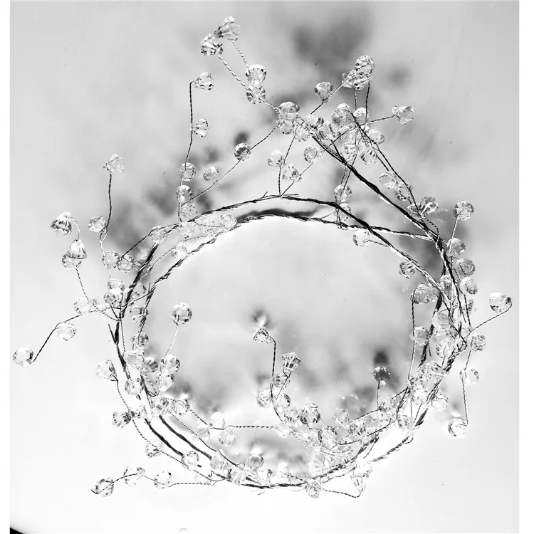 Clear Beaded Garlands Wire String Acrylic Crystal Garland Wedding Party