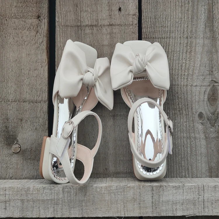 

Girls sandals 2021 new summer fashion soft bottom all-match bow princess shoes