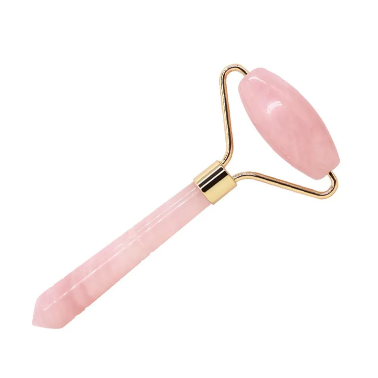 

Advanced Rose Quartz jade roller for True Anti-Aging Rose Quartz jade roller tools, Pink