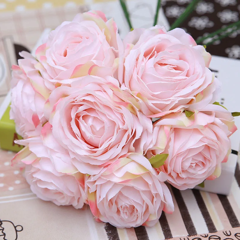 New Arrival Colorful Silk Large Artificial Flower Heads Wholesale
