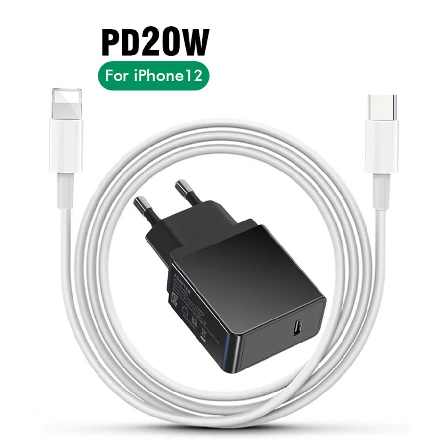 

High Quality Portable Quick Charge Usb Charger Adapter Pd 20w Mobile Phone Usb Charger Type C Power Adapter, White or customized