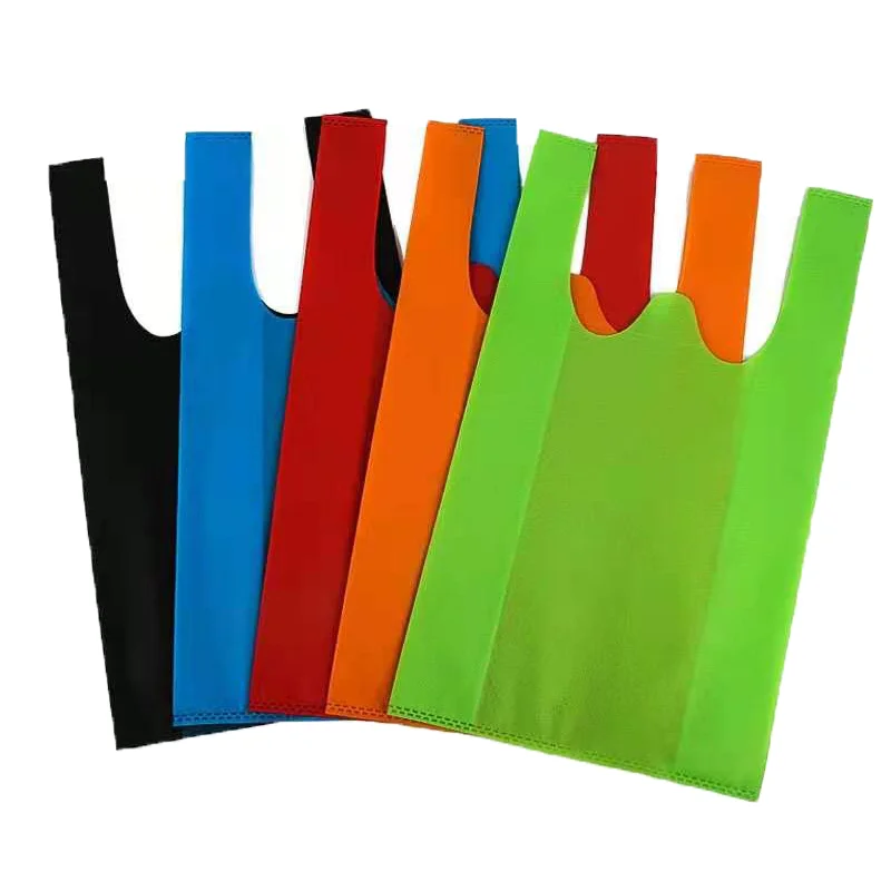

Eco-friendly T-shirt Bag Color Shopping Bags Nonwoven Bag, Customized color
