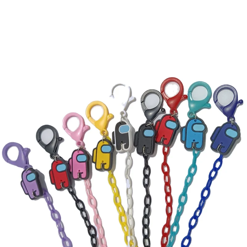 

chains for masking Sport Children Resin Acrylic custom masking chain lanyard Anti-lost Masking Holder Strap Chain for glasses, Multi color