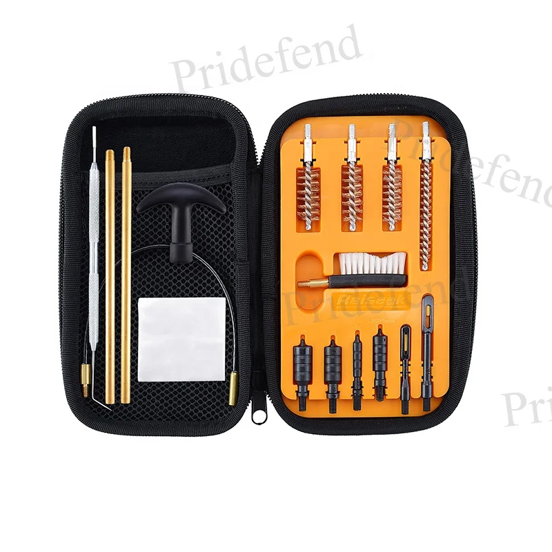 

.22.357.38,9mm.45 Caliber Gun Cleaning Kit Brush and Jag with 50 pcs Gun Cleaning Patches Gun Cleaner Kit