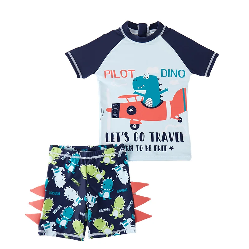 

Ins summer 0-6 years baby kids swimwear quick dry split children swimwear with cat little boys swimsuit