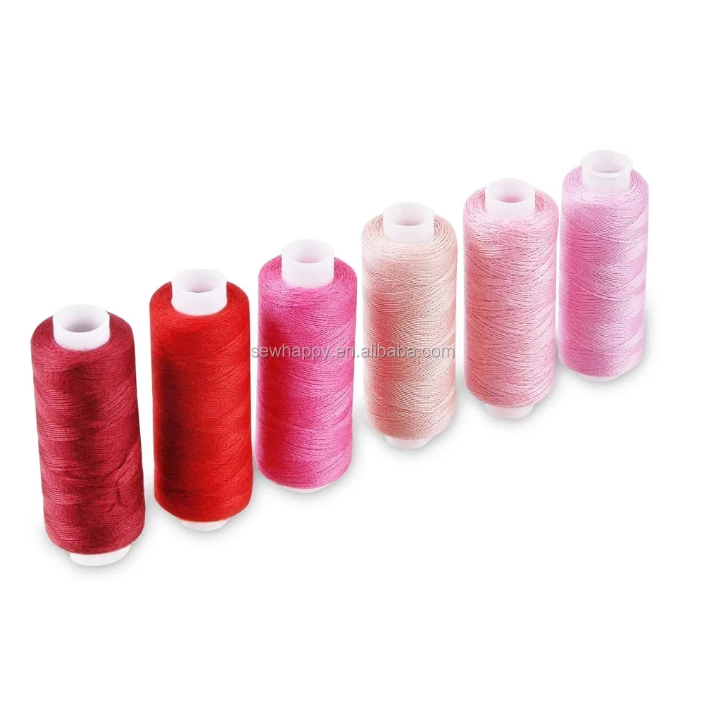 NEW 10PCS Sewing Threads 200m 21 HOT COLORS Yards Hilos Polyester Cones Reels 
