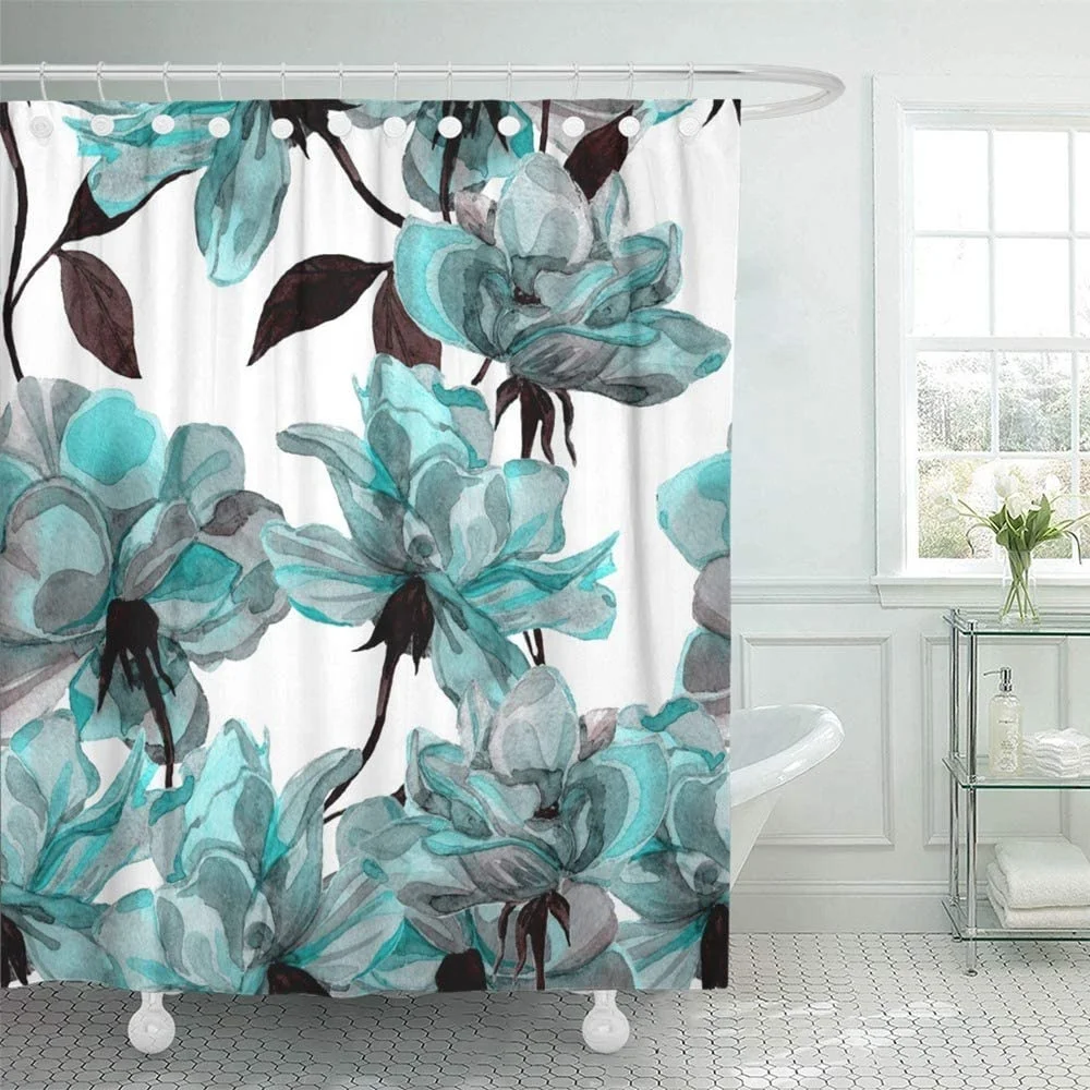 

i@home high quality fabric mildew resistant polyester custom shower curtain floral, As picture show