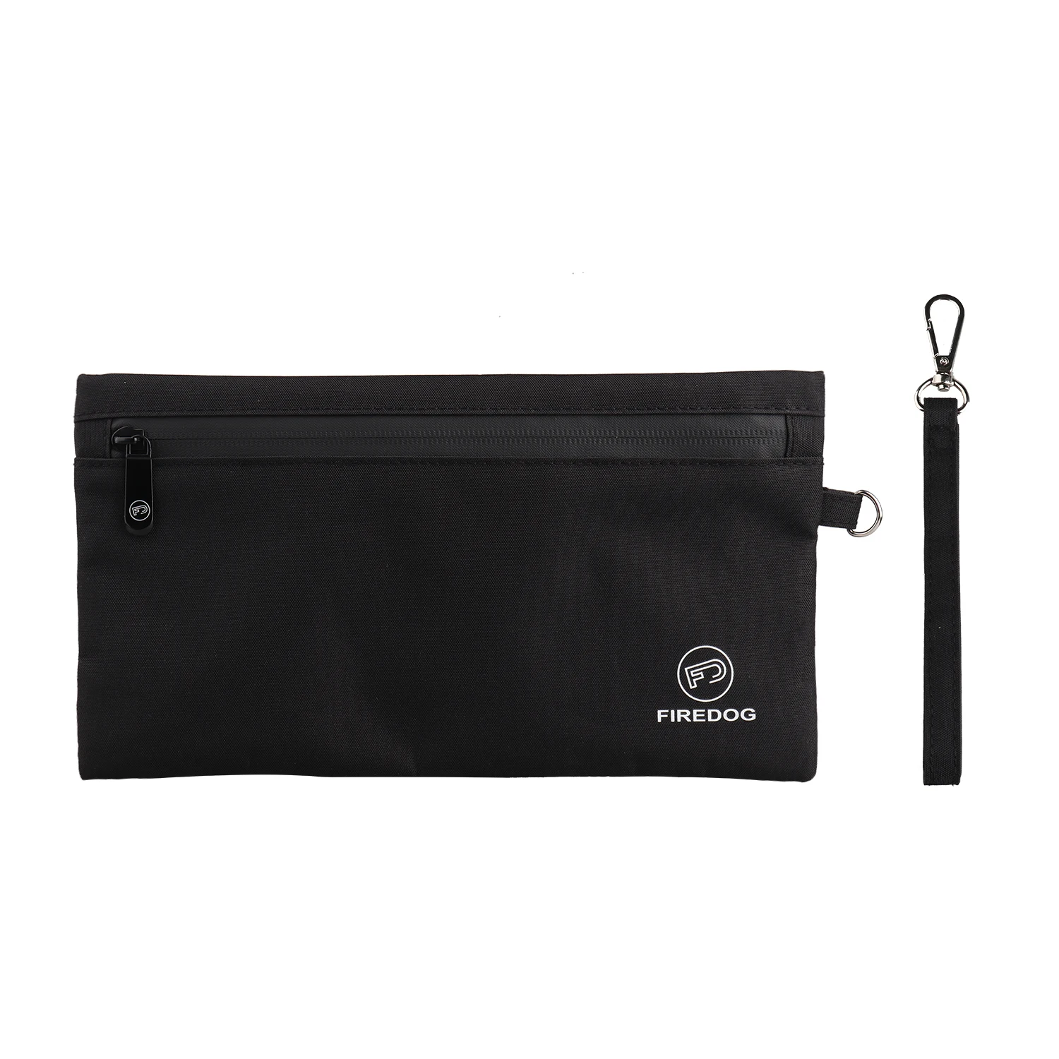 

FIREDOG PU Leather Carbon Lined Travel Stash Smell Proof Zipper Weed Bag, Grey balck green or customized