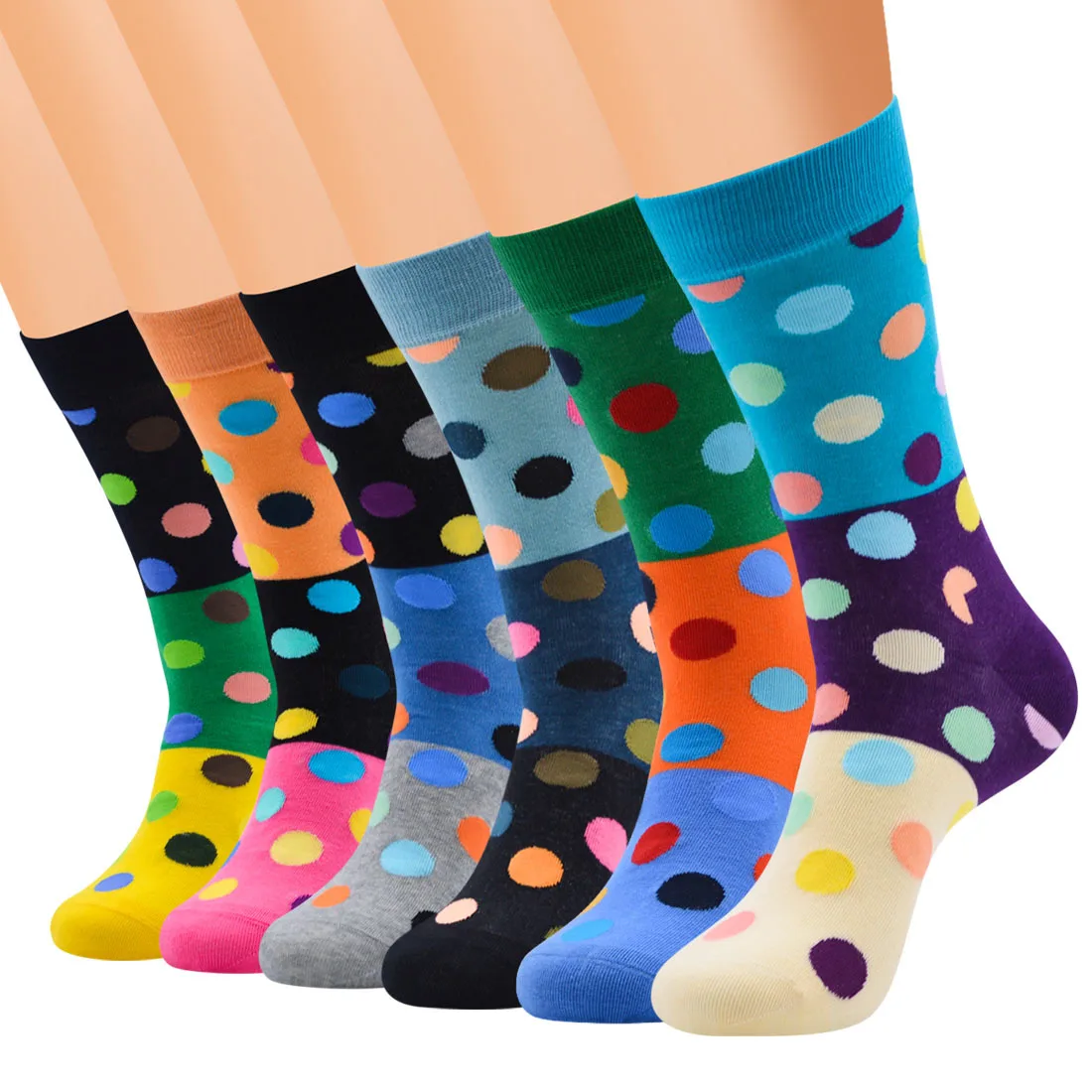 

ML-123 High Quality Comfortable Durable Dotted Office Men Crew Socks, Custom color
