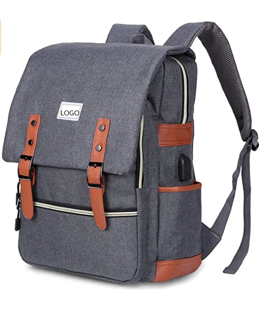 Vintage laptop backpack, School Backpack,Unisex Classic Water-resistant Backpack for Men Women