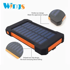 20000mAh Waterproof Solar Power Bank Dual USB & Flashlights