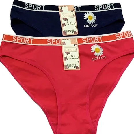 

New Style Hot Sales Briefs Sustainable Breathable Women Underwear Cotton Print Ladie Panties, Mix color