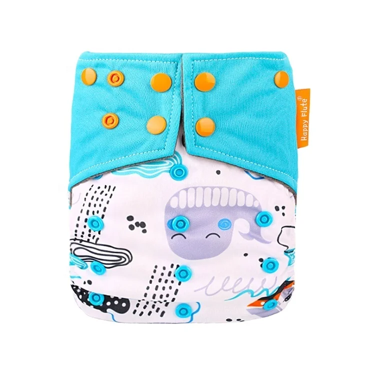 

Happyflute washable waterproof baby bamboo cloth diapers Include Insert