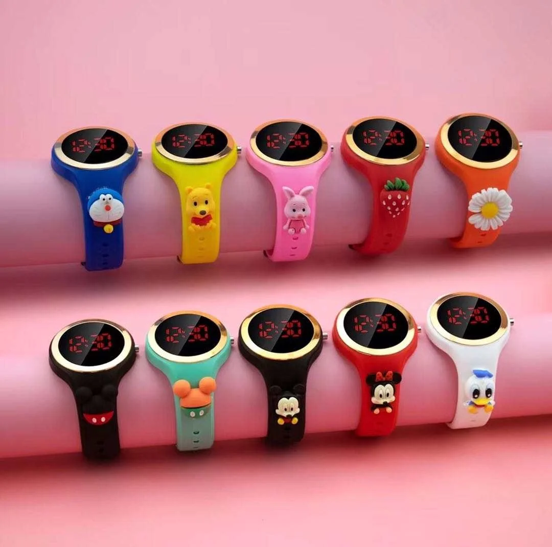 

NEW Designer cute Dolls Led Electronic Watch Children Wristwatch kids Cartoon Character Wrist Watches for Kids