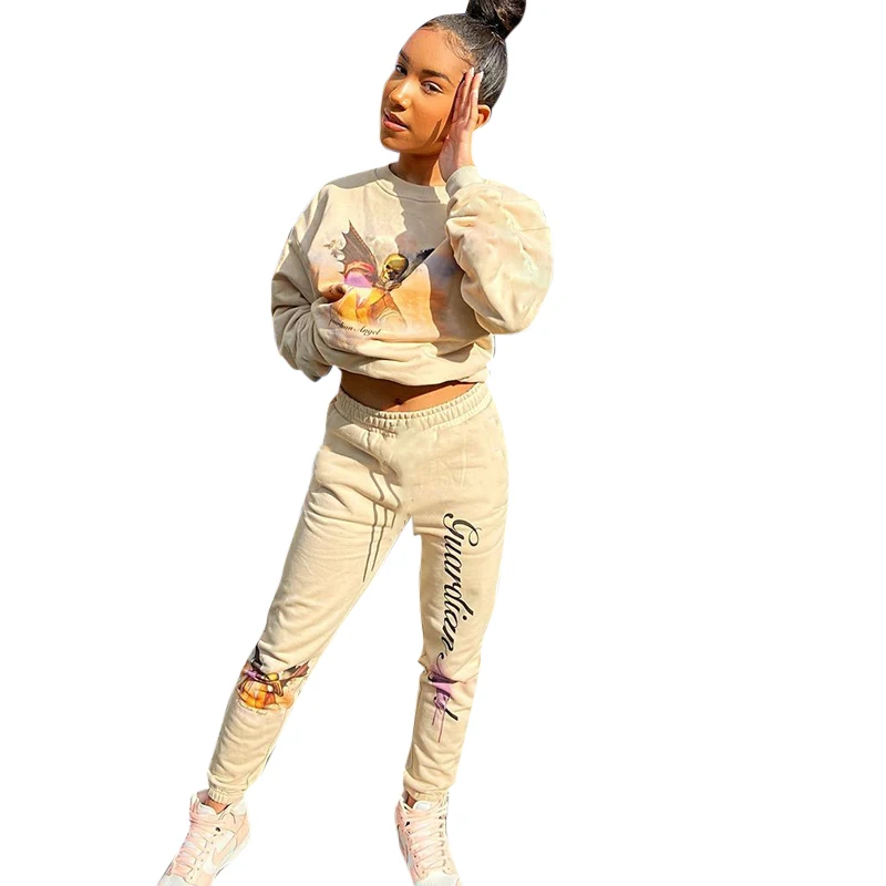 

MS490 Womens sets Two Piece Set Sweatpants Crop Top Hoodies Women Sweatshirts 2022 Winter Ladies outfits lounge wear Clothes, Yellow