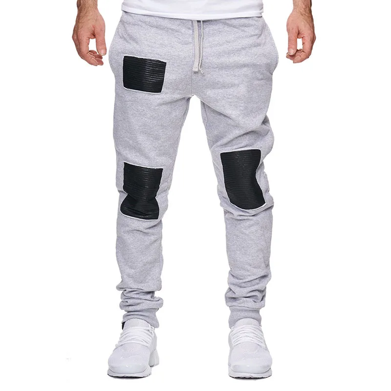 

High Quality Trousers Casual Mens Workout White Training China Wholesale Blank Plain Jogger Pants Patchwork Custom Joggers