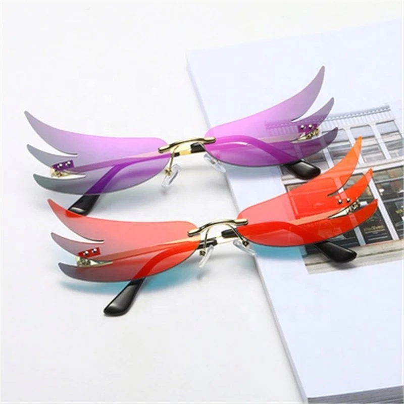 

Fashion Cool Young People Sunglasses Personality Frameless Sun Glasses in Stock, 6 colors