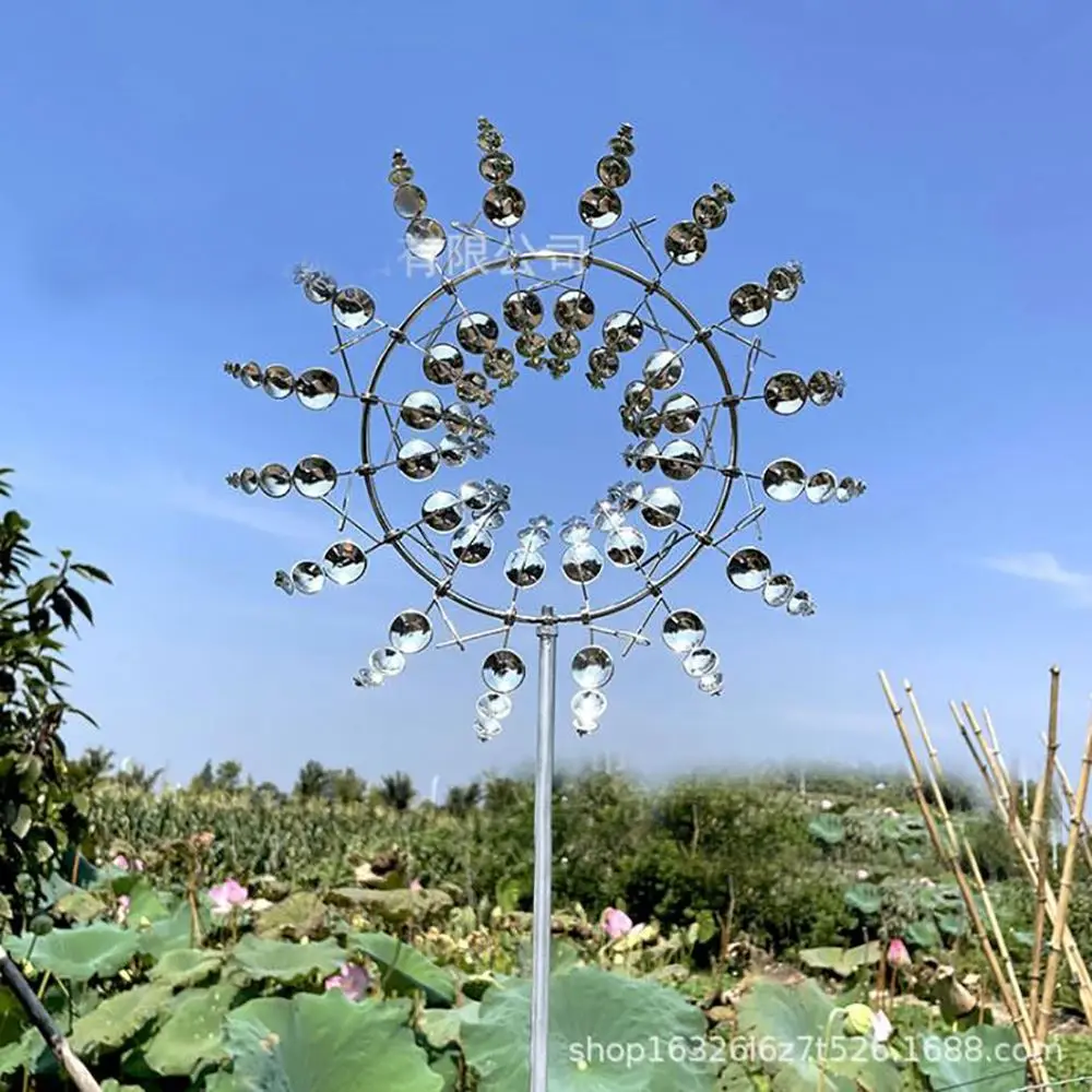 

Unique And Magical Metal Windmill Outdoor Wind Spinners Wind Catchers Yard Patio Easy To Install Lawn Garden Decoration Tools, Customized color