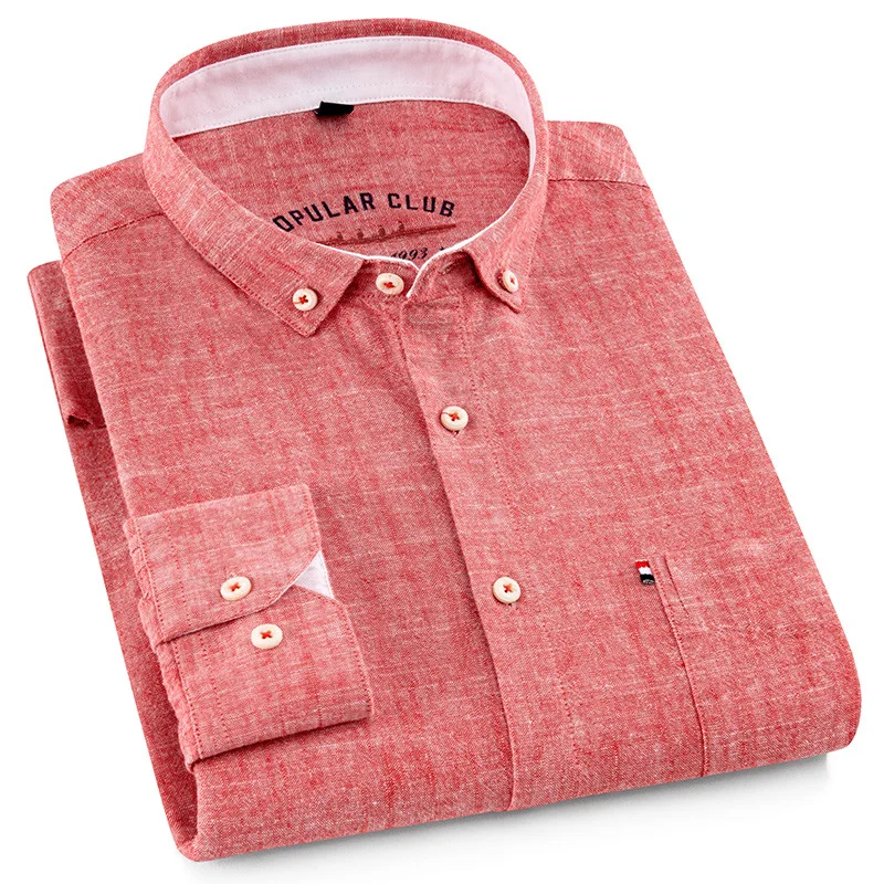 

Plus Size Shirts Fashion Breathable High Quality Cotton Shirts For Men Long Sleeve, Colors